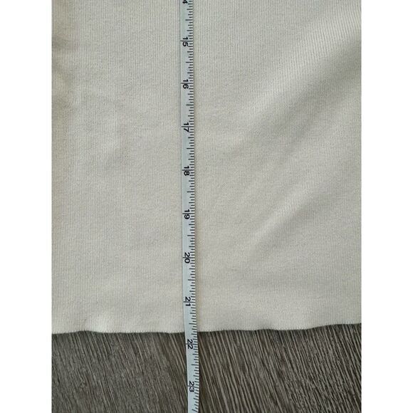 Banana Republic NWT One Sleeve Knit Sweater Top Asymmetric Size M Cream - Picture 8 of 8